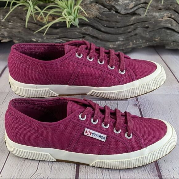 SUPERGA 2750 COTU IN BURGUNDY Sneakers with Gum Bottom - Picture 3 of 8
